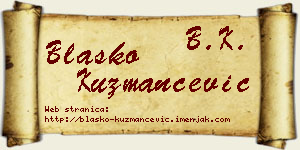 Blaško Kuzmančević vizit kartica